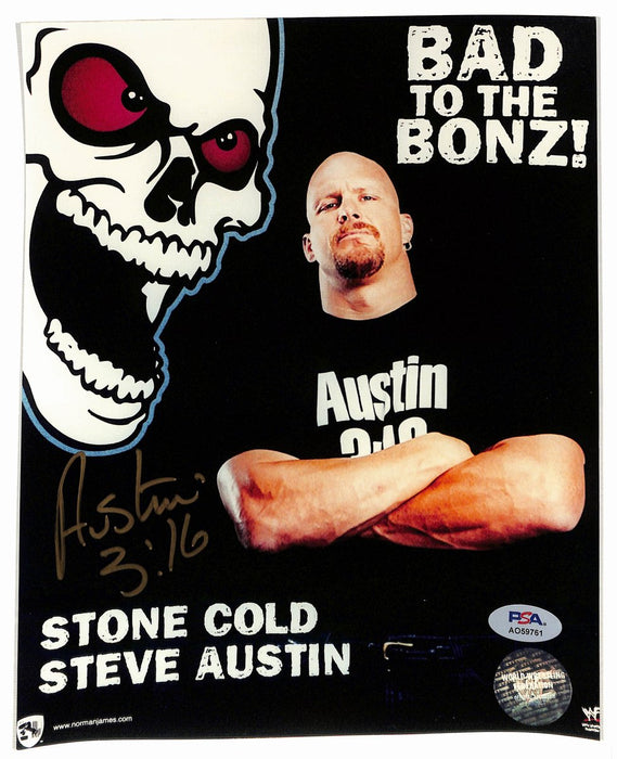 "Stone Cold" Steve Austin Signed/Inscribed 8x10 Photo Pro Wrestler PSA 194986