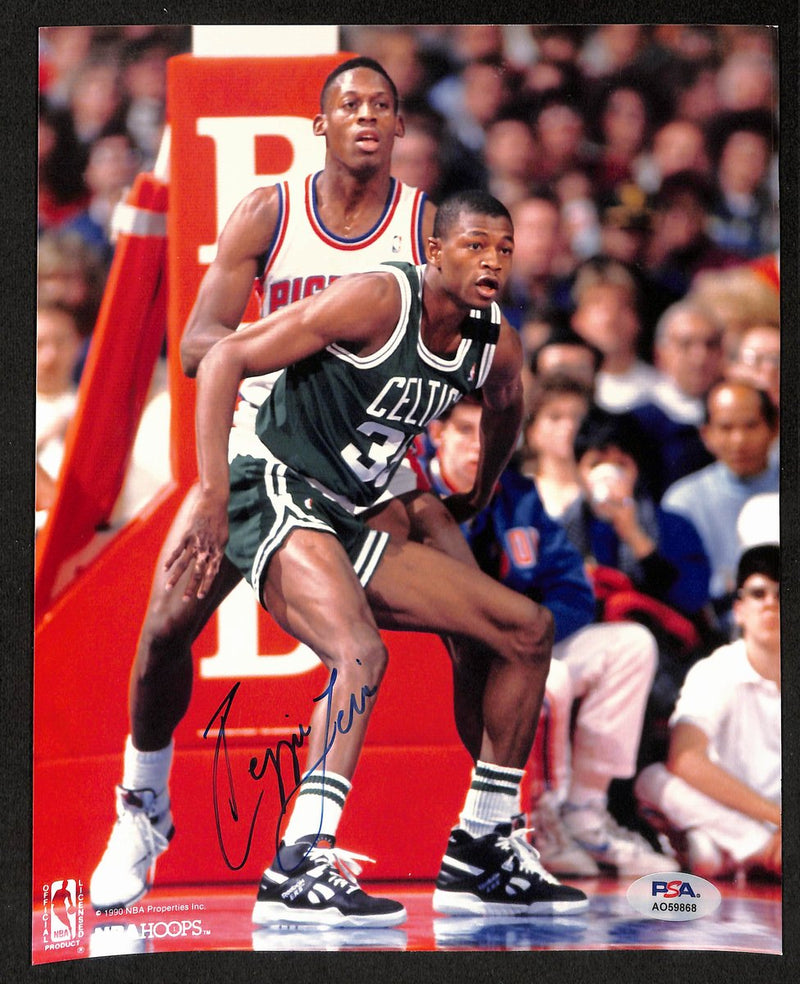 Reggie Lewis Signed/Autographed 8x10 Photo Boston Celtics PSA 195009