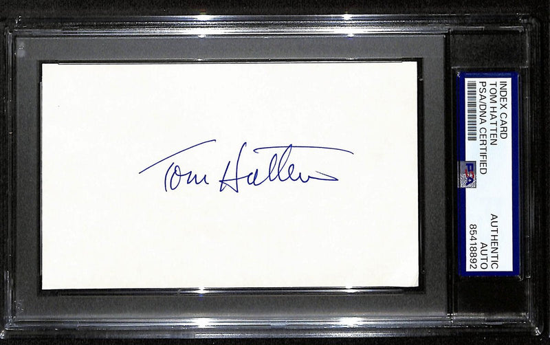 Tom Hatten Signed/Autographed Index Card Cartoonist "Olive Oyl" PSA 193820