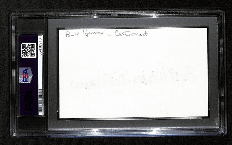 George Evans Signed/Autographed Cut on 3x5 Index Card Cartoonist PSA/DNA 193827