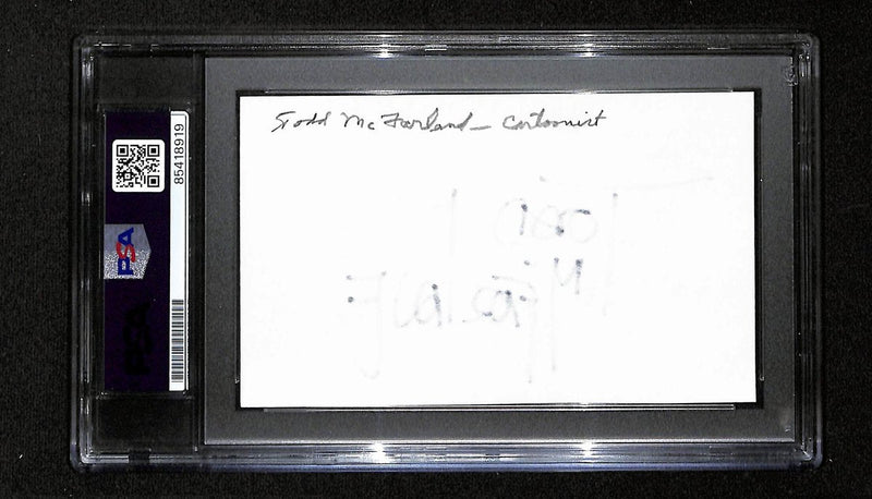 Todd McFarlane Signed/Autographed Index Card Cartoonist PSA/DNA 193838