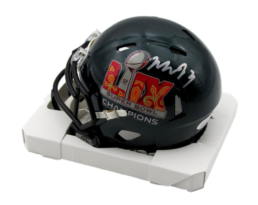 Milton Williams Eagles Autographed Super Bowl LIX Champion Mini Helmet JSA194713