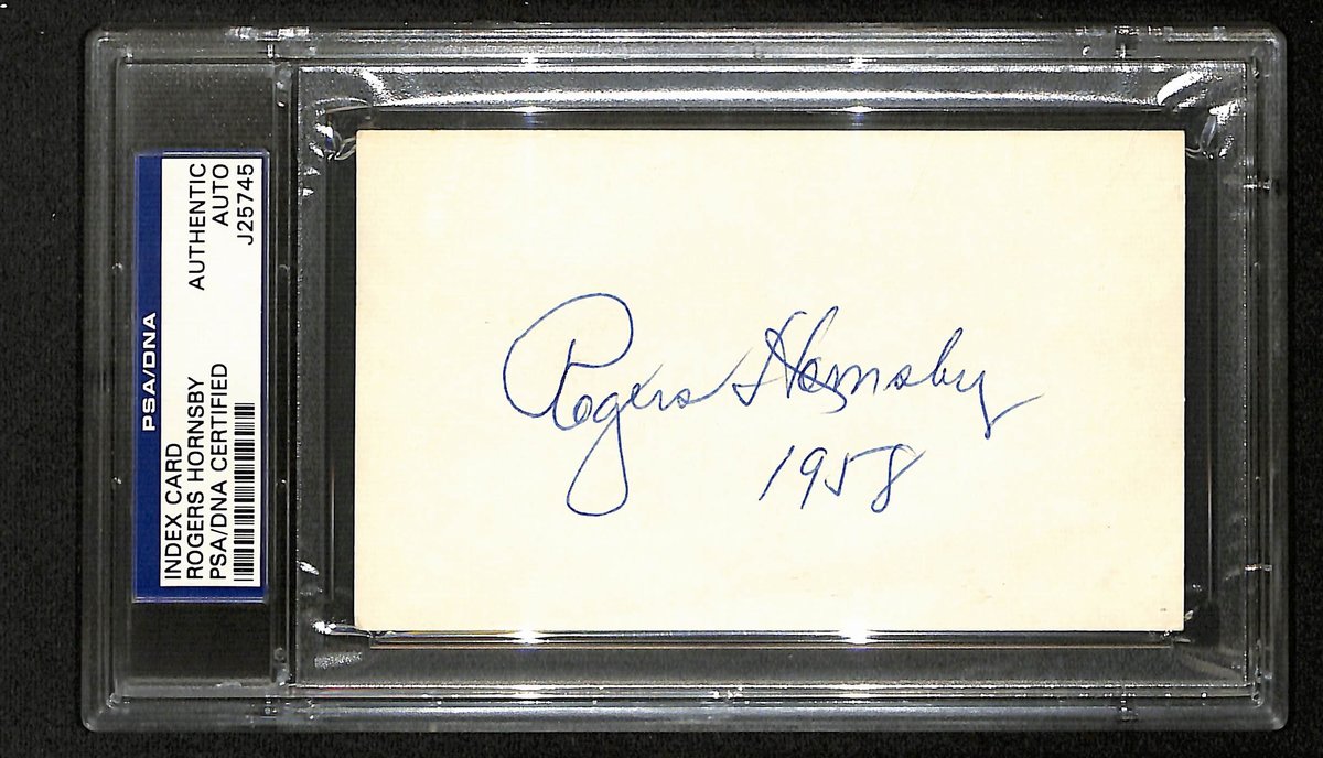 Rogers Hornsby HOF Signed/Auto 3x5 Post Card St. Louis Browns PSA/DNA 193786