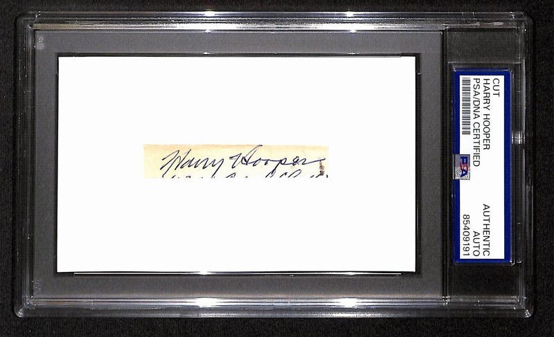 Harry Hooper HOF Signed Cut on 3x5 Post Card Chicago White Sox PSA/DNA 194927