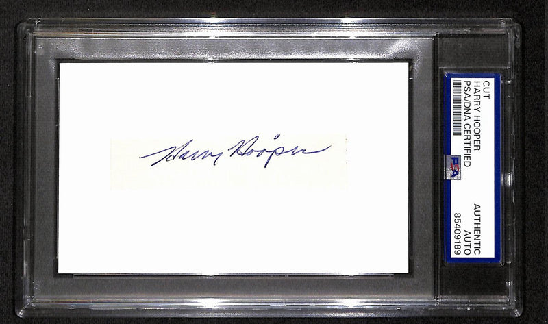 Harry Hooper HOF Signed Cut on 3x5 Post Card Chicago White Sox PSA/DNA 194928