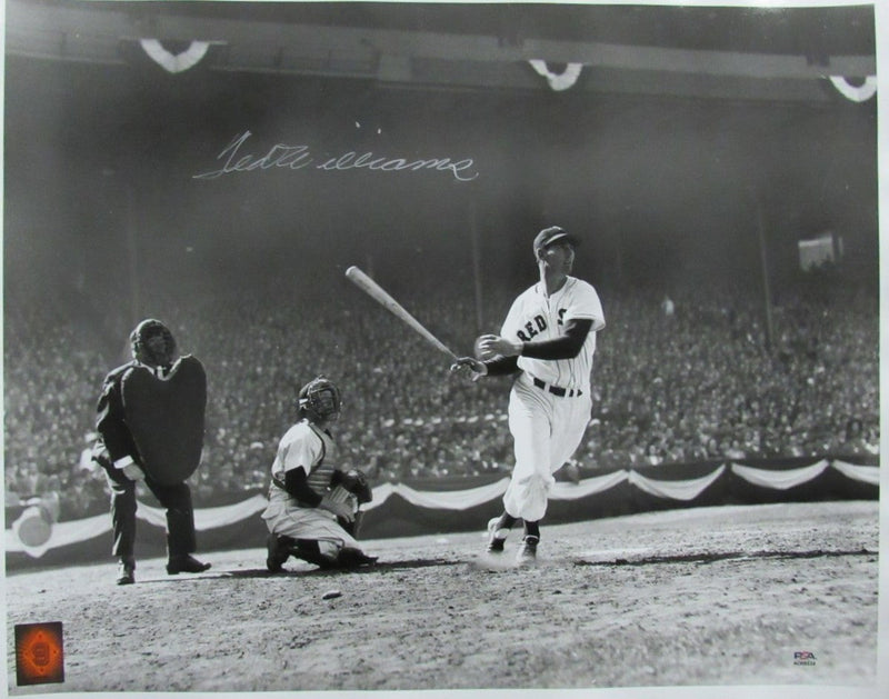 Ted Williams HOF Signed/Auto 16x20 B/W Photo Boston Red Sox PSA/DNA 194053