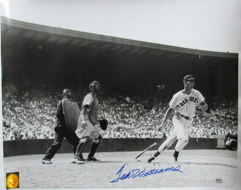 Ted Williams HOF Signed/Auto 16x20 B/W Photo Boston Red Sox PSA/DNA 194056