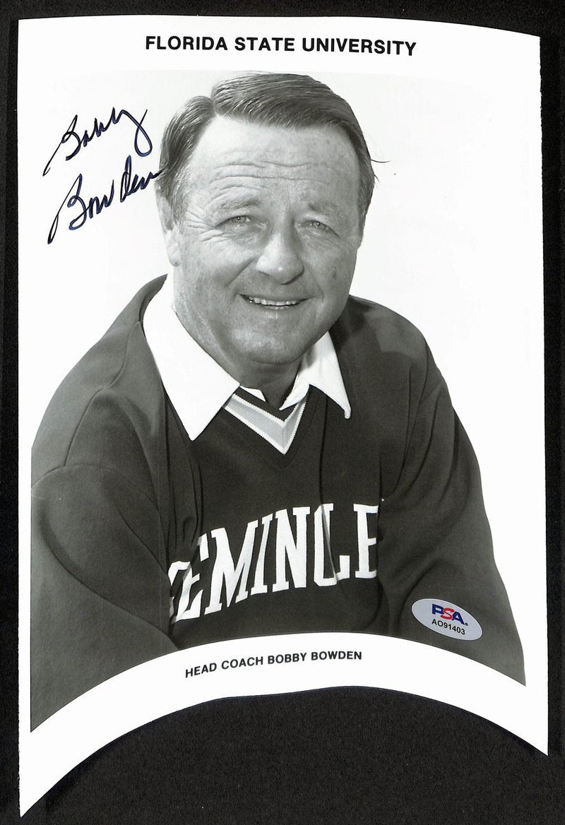 Bobby Bowden Signed/Autographed 8x10 Photo Florida State PSA/DNA 194455