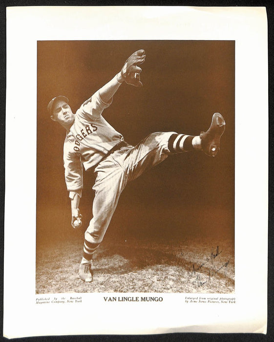 Van Mungo Signed/Autographed 10x12 Baseball Magazine Photo PSA/DNA 194460