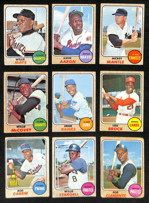 1968 Topps Baseball Card Complete Set (1-598) Bench Ryan Mantle Mays 195341