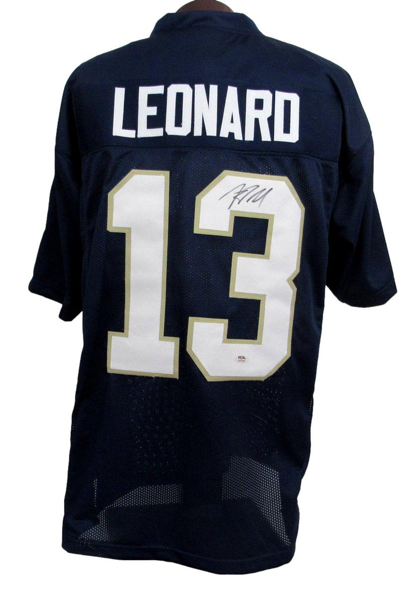 Riley Leonard Signed/Auto Navy Custom Football Jersey Notre Dame PSA/DNA 195624