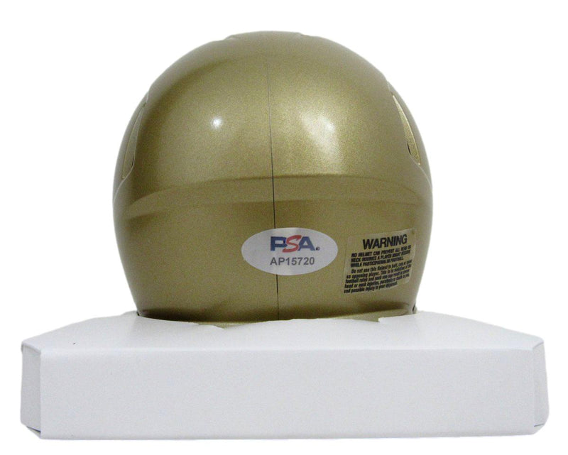 Riley Leonard Signed/Auto Gold Mini Football Helmet Notre Dame PSA/DNA 195620