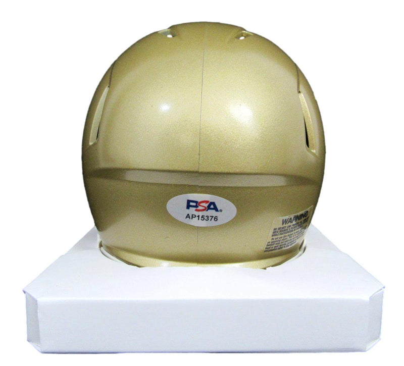 Riley Leonard Signed/Auto Gold Mini Football Helmet Notre Dame PSA/DNA 195621