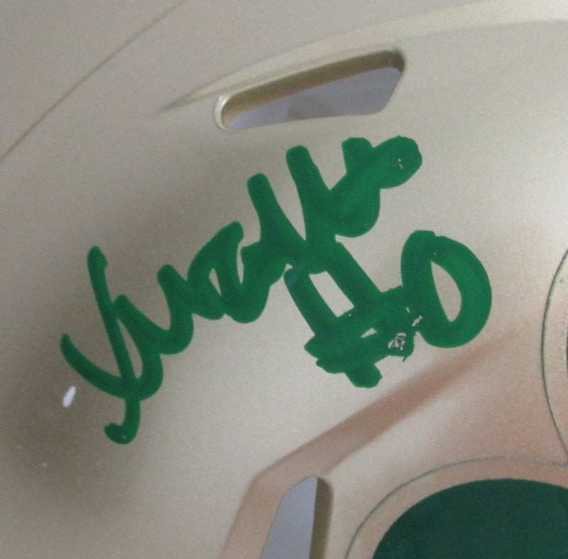 Xavier Watts Signed/Auto Gold Mini Football Helmet Notre Dame JSA 195622