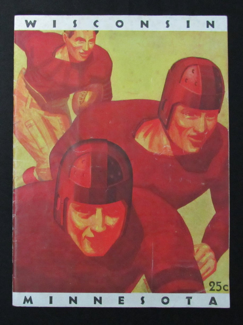 November 24, 1934 Wisconsin vs. Minnesota College Football Game Program 194117