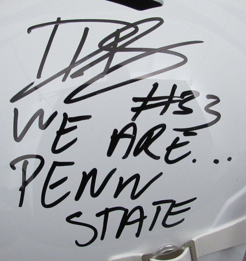 Dani Dennis Sutton Signed/Inscr Full Size Speed Replica Helmet Penn State JSA