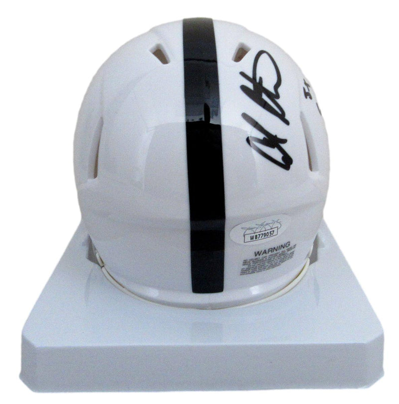 Carter Starocci Signed/Inscribed Penn State Mini Football Helmet JSA 194523