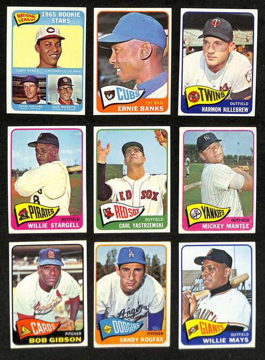 1965 Topps Baseball Card Complete Set (1-598) Mantle Koufax Morgan Mays 194137