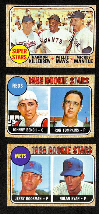 1968 Topps Baseball Card Complete Set (1-598) Bench Ryan Mantle Mays 192860