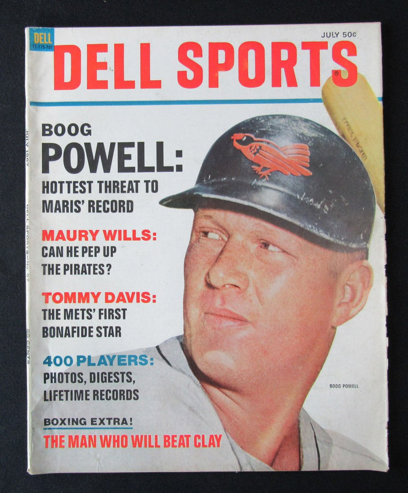 July 1967 Dell Sports Magazine Boog Powell Orioles on cover NO LABEL 184675