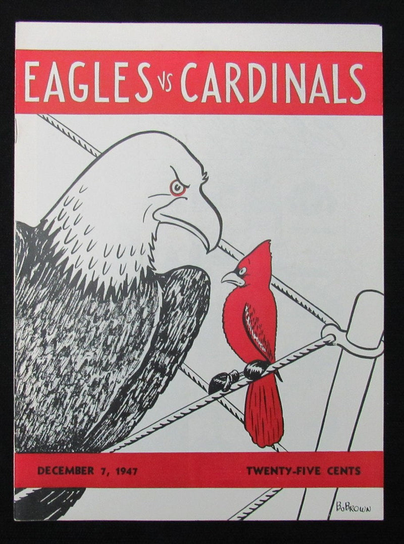 December 7, 1947 Philadelphia Eagles vs. Cardinals Football Game Program 194037