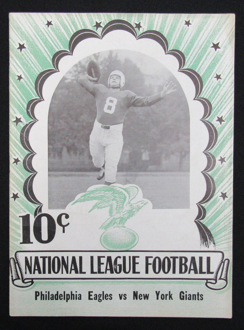 1940 Philadelphia Eagles vs. New York Giants Football Game Program 195507