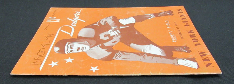 October 17, 1943 Brooklyn Dodgers vs. NY Giants Football Game Program 195517