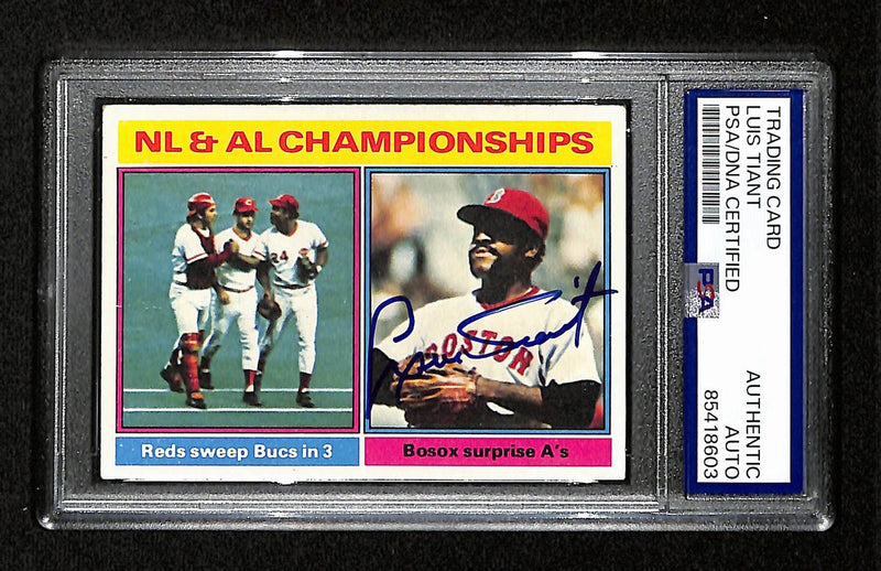 Luis Tiant Signed/Autographed 1976 Topps Card #461 Boston Red Sox PSA/DNA 194791