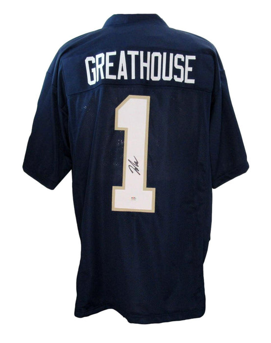 Jaden Greathouse Signed/Auto Custom Football Jersey Notre Dame PSA/DNA 195355