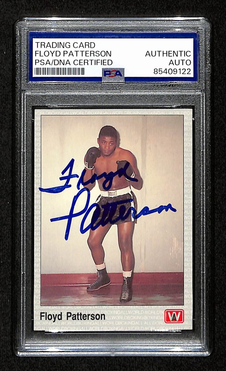 Floyd Patterson Signed/Auto 1991 AW Sports Boxing Card #124 PSA/DNA 194844