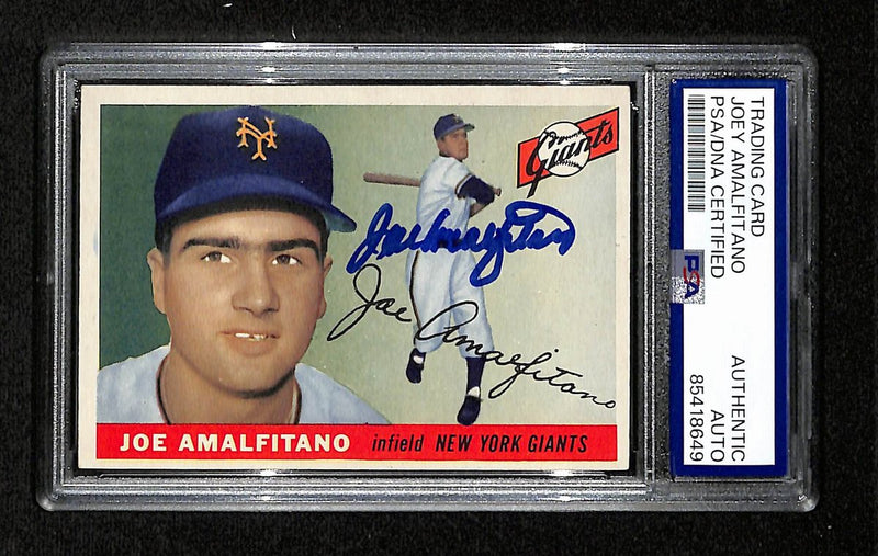 Joe Amalfitano Signed/Auto 1955 Topps Card #144 New York Giants PSA/DNA 195379