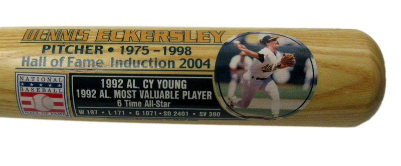 Dennis Eckersley Signed/Auto CBC Baseball Bat 2004 Induction A's JSA 196245