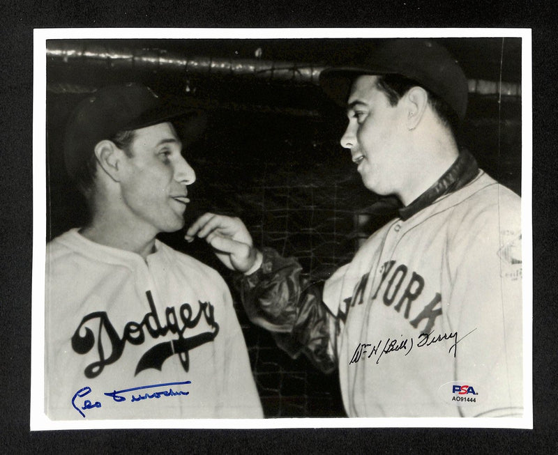 Leo Durocher/Bill Terry HOFers Dual-Signed 8x10 Photo Yankees PSA/DNA 195439