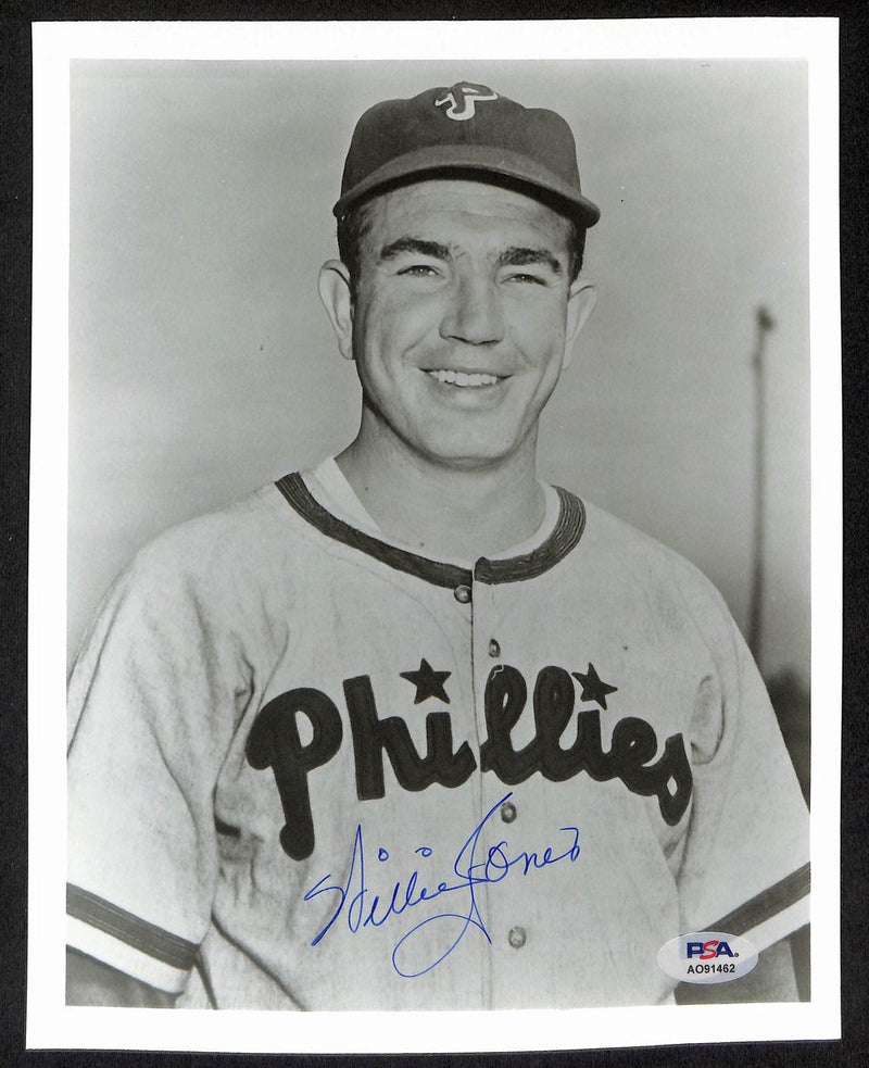 Willie Jones Signed/Autographed 8x10 Photo Philadelphia Phillies JSA 195444