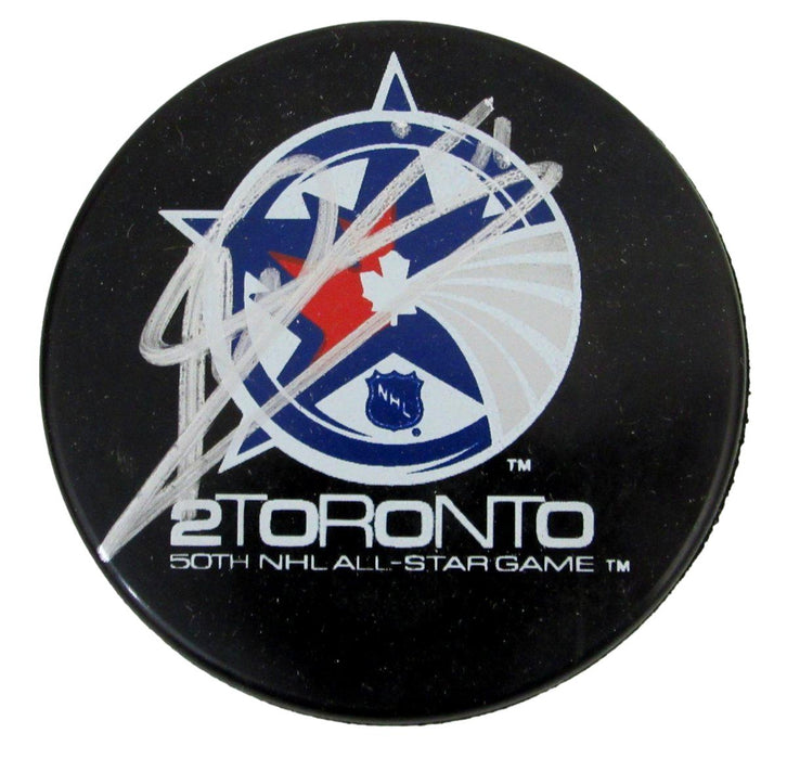 Mats Sundin HOF Signed/Auto 2000 NHL All-Star Hockey Puck Maple Leafs JSA 196605