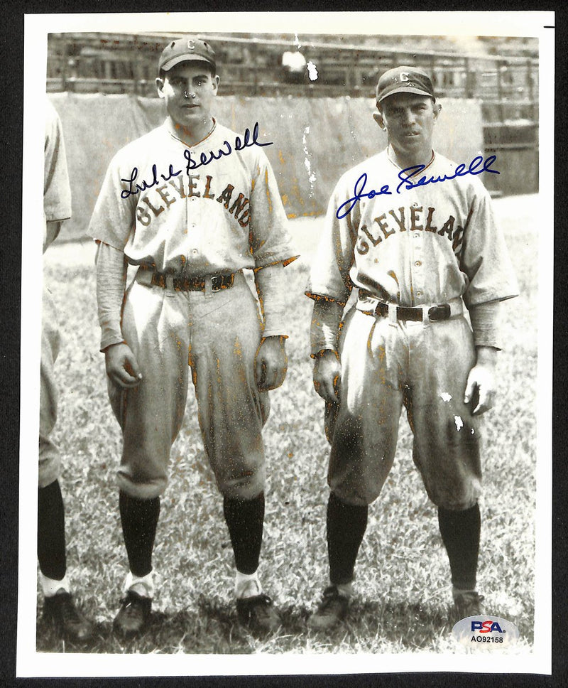 Luke & Joe Sewell Dual-Signed/Autographed 8x10 Photo Indians PSA/DNA 196015