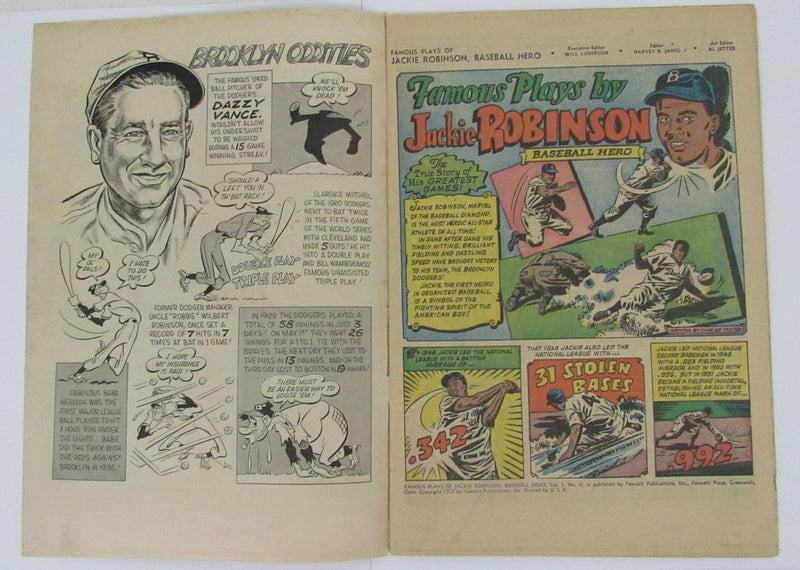 Famous Plays of Jackie Robinson 1950 Fawcett Comic Book No. 6 195683