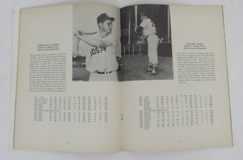 Boston Red Sox 1951 Yearbook 195684