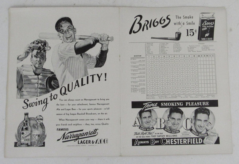 1946 World Series Program Boston Red Sox vs. St. Louis Cardinals 195690