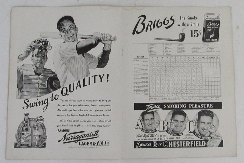 1946 World Series Program Boston Red Sox vs. St. Louis Cardinals 195691