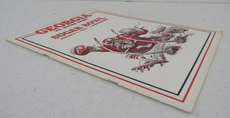 January 1, 1981 Sugar Bowl Press/Media Guide Georgia vs. Notre Dame 195693