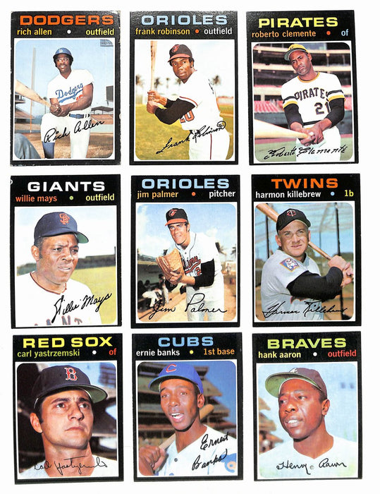 1971 Topps Baseball Card Complete Set (1-752) Clemente Aaron Ryan Bench 196735