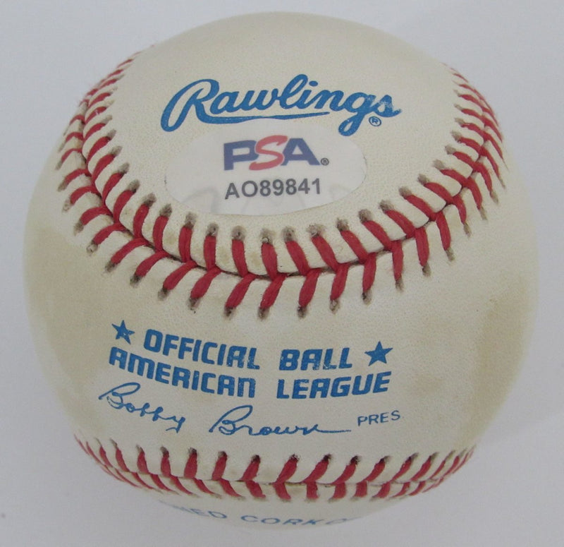 Tommy John Signed/Autographed OAL Baseball New York Yankees PSA/DNA 195791