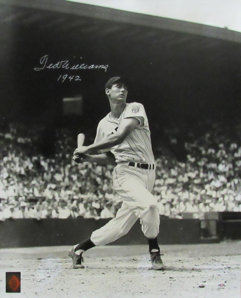 Ted Williams HOF Signed/Autographed 16x20 Photo Boston Red Sox PSA/DNA 194629