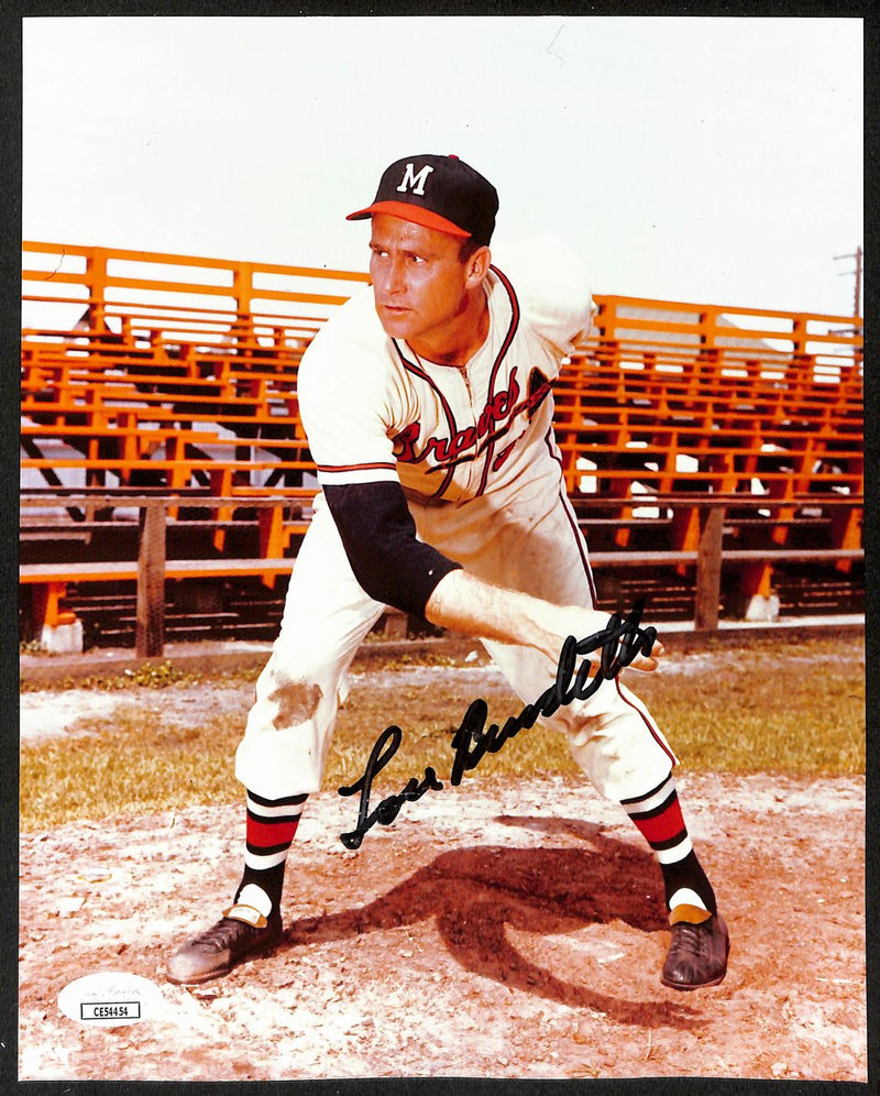 Lou Burdette Signed/Autographed 8x10 Photo Milwaukee Braves JSA 196653