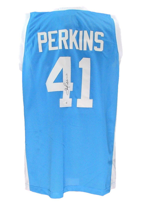 Sam Perkins UNC Tar Heels Signed/Autographed Custom Jersey JSA 196825