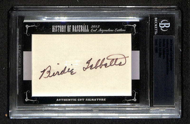 Birdie Tebbetts Signed/Auto 2012 Leaf Cut Signatures Card Tigers Beckett 195968