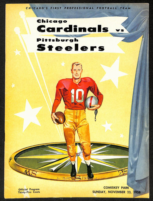 1958 Chicago Cardinals vs. Pittsburgh Steelers NFL Football Game Program 196095