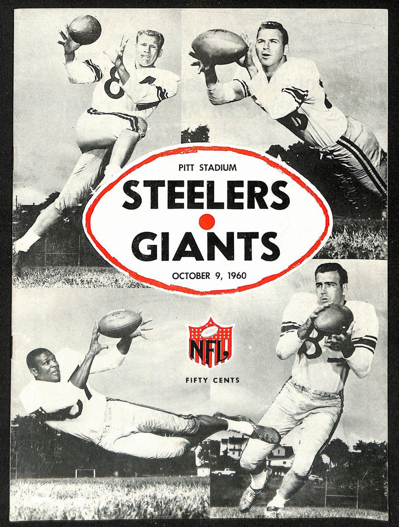 1960 Pittsburgh Steelers vs. New York Giants NFL Football Game Program 196098