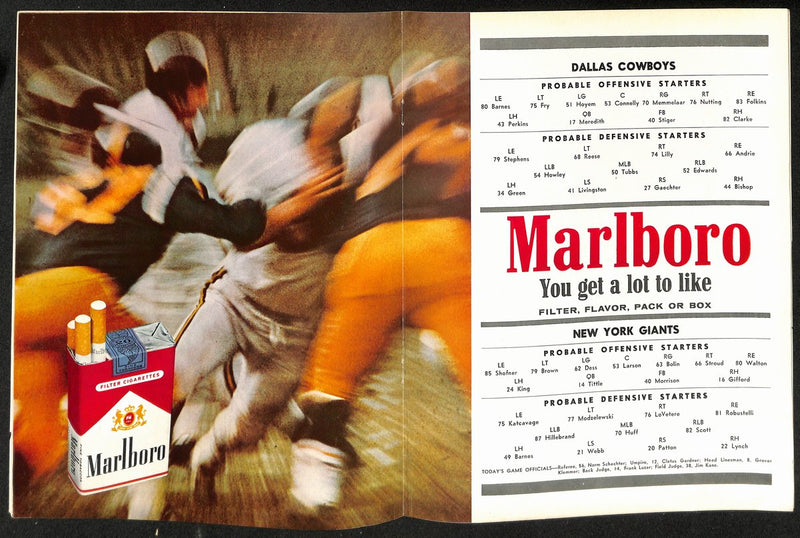 1963 Dallas Cowboys vs. New York Giants NFL Football Game Program 196106